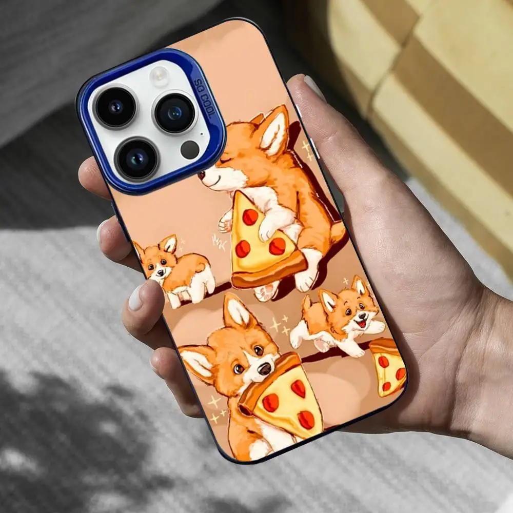 حافظة هاتف كورجي دوج كارتونية لطيفة لهاتف آيفون 16,15,14,13,12,17,11,Mini,Pro,SE,XS,MAX غطاء سيليكون أزرق غير لامع #2