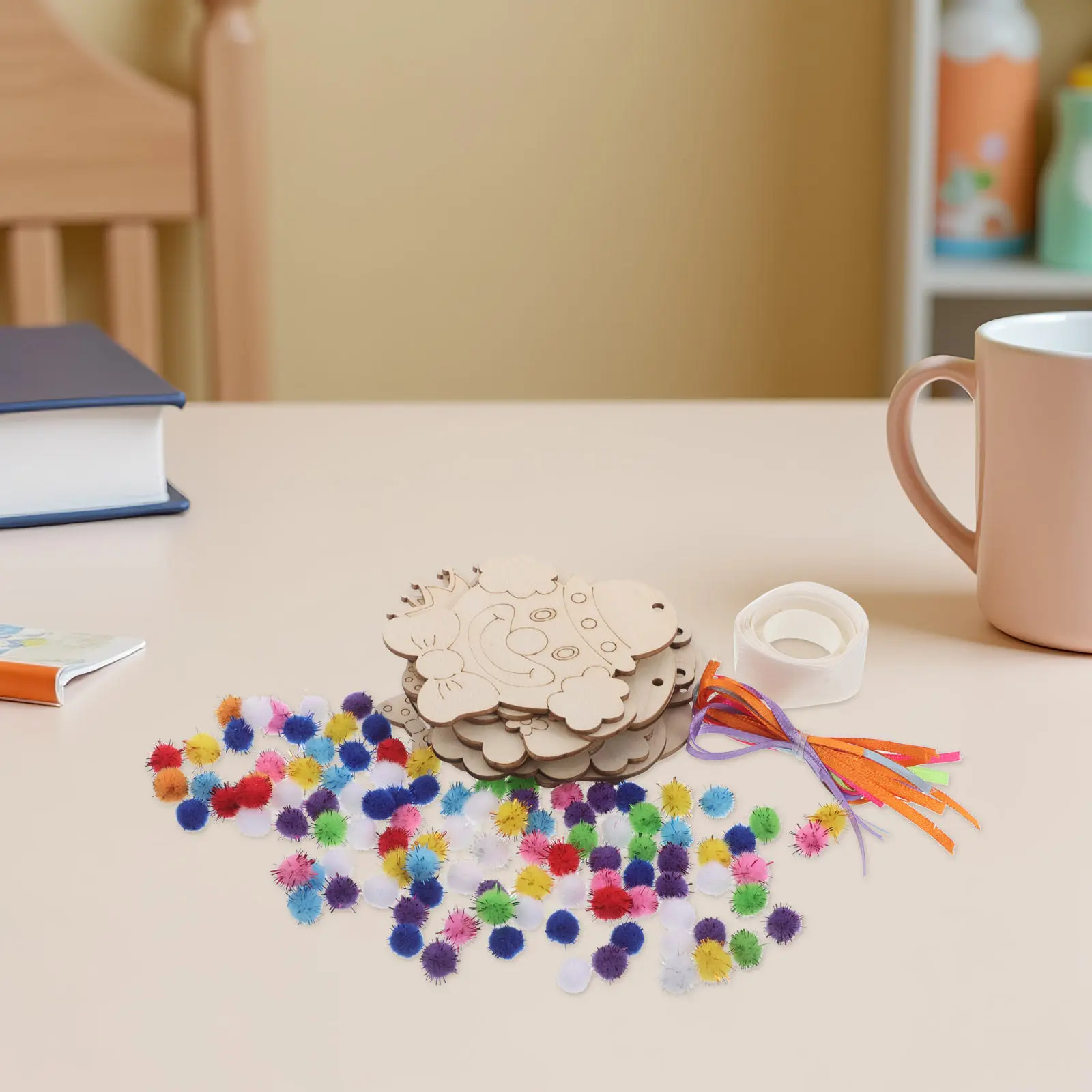 

Набор детских деревянных заготовок для поделок: Карнавальные клоуны, неокрашенные деревянные элементы для росписи, подвесные украшения, тематика цирка, для вечеринок, DIY-поделки