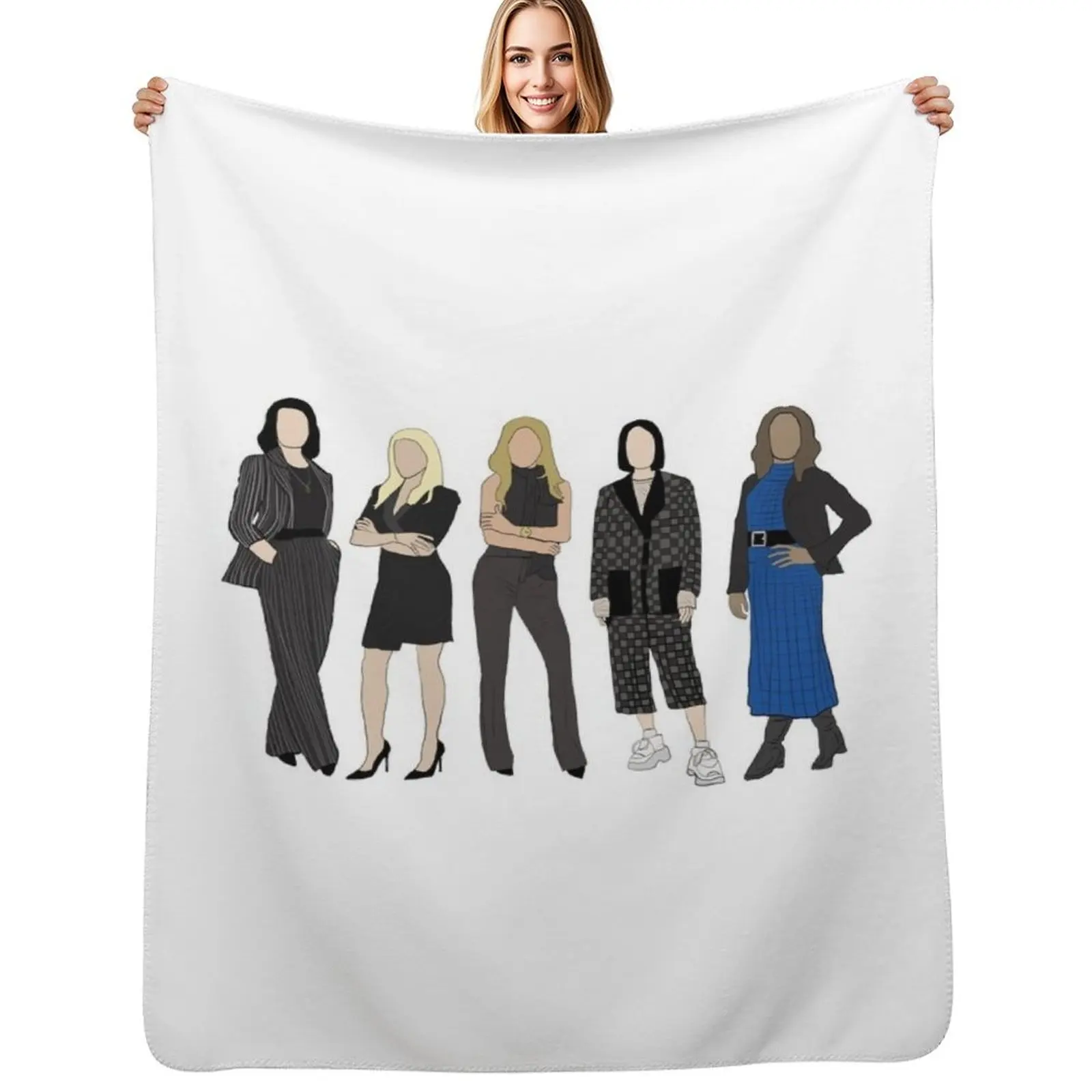 

Women of The Morning Show Throw Blanket Single bed plaid Camping Blankets For Bed Blanket