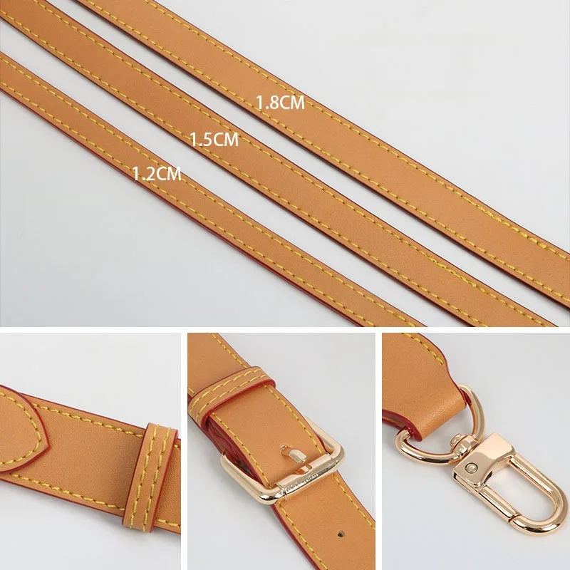1.2CM/1.5CM/1.8CM/2.5CM Adjustable PVC Leather Belt Handbag Strap Vintage Style Versatile Crossbody Shoulder Bag Accessories