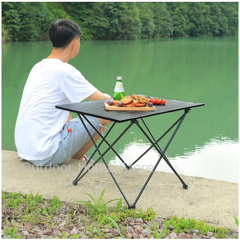 Lightweight Foldable Table Portable Outdoor Roll Mini Folding Desk Aluminum Yard Picnic Garden Table BBQ Backpacking Furniture