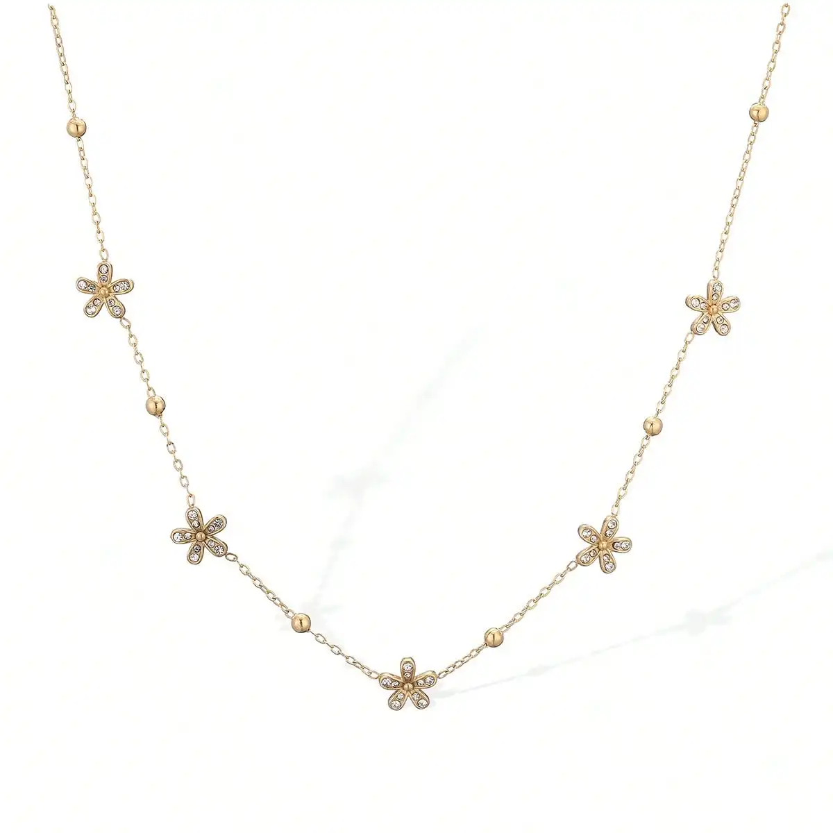 

Minimalist Heart Flower Collarbone Necklace For Women, INS Niche High-End Stainless Steel Jewelry, Suitable For Everyday Wear