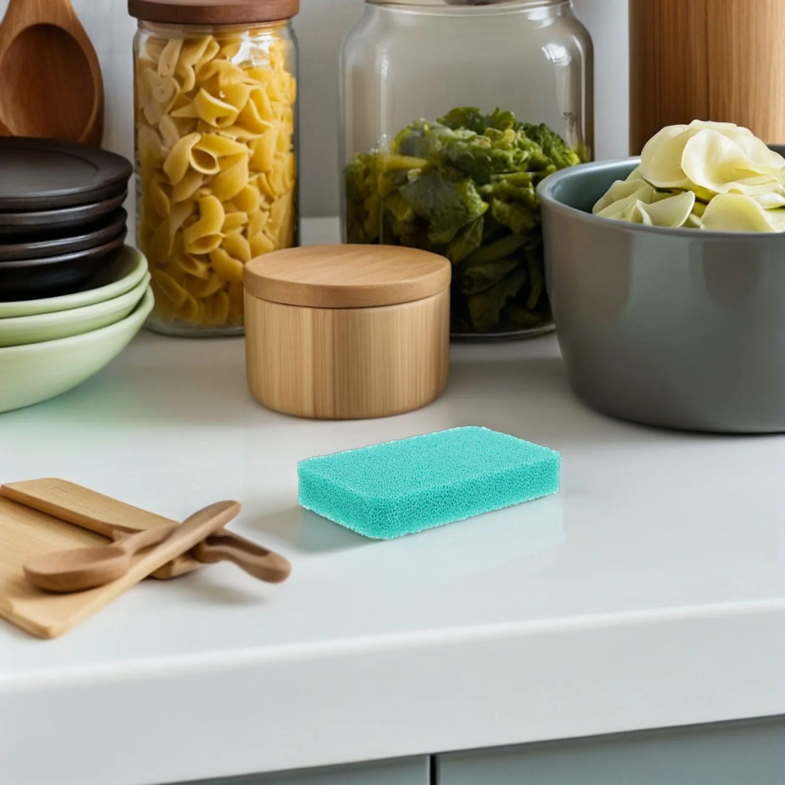 

10Pcs Silicone Kitchen Sponge Non Scratch Reusable Scrubber Fruit Vegetable Dish Cleaning Scrubbing Pad Silicone Dish Sponge