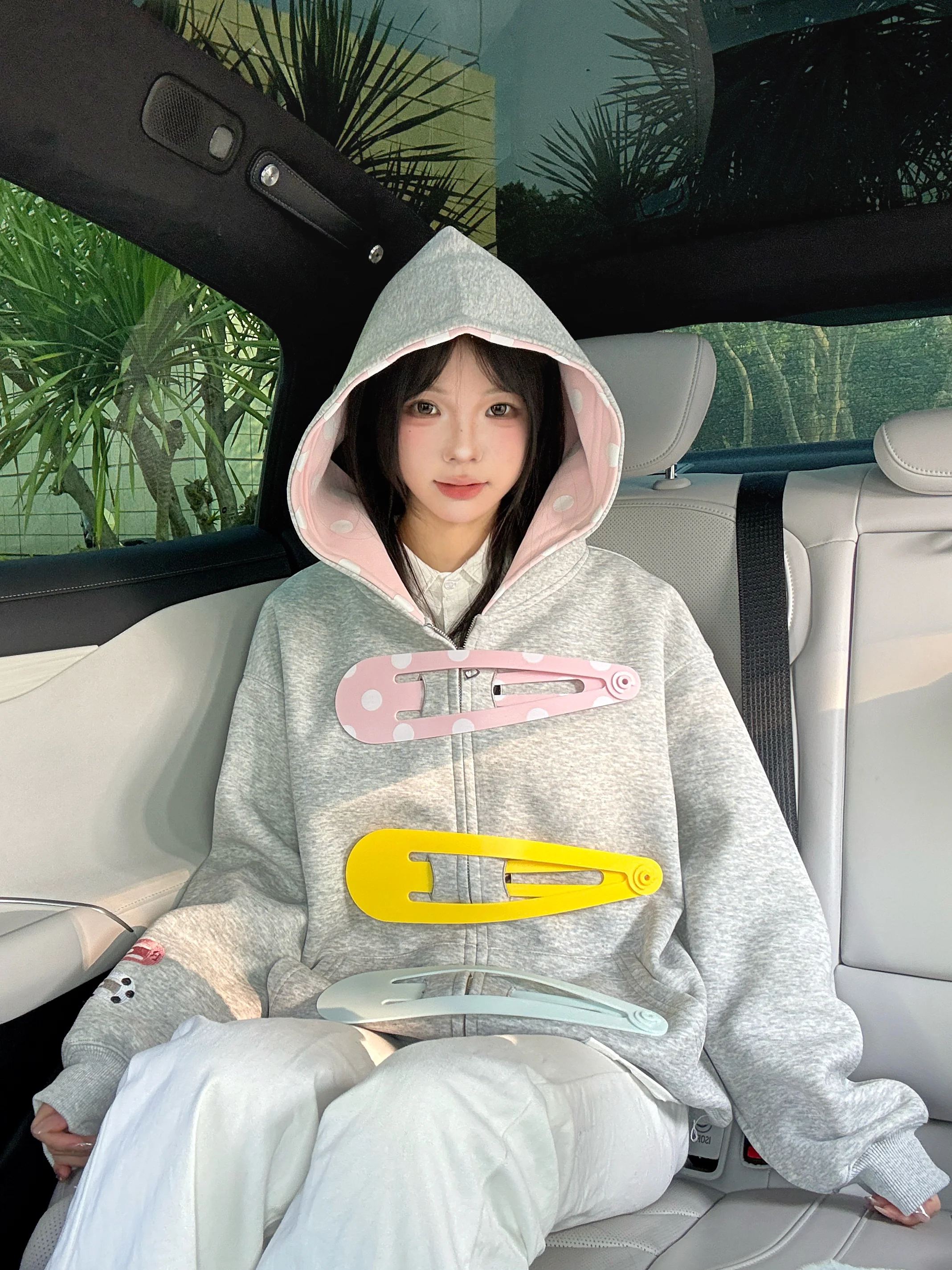 cute-design-oversized-hoodie-jaet-for-couples-dr-special-interest-hair-clip-versatile-loose-fit-youth-cotton-polyester