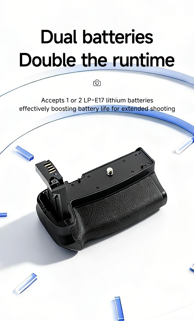 BG-EOS RP Batteriegriff mit zwei LP-E17 Steckplätzen, erweiterter Power-Griff für Canon EOS Kameras, kompatibel für Outdoor-, Reise- und Porträtaufnahmen – Detail 4