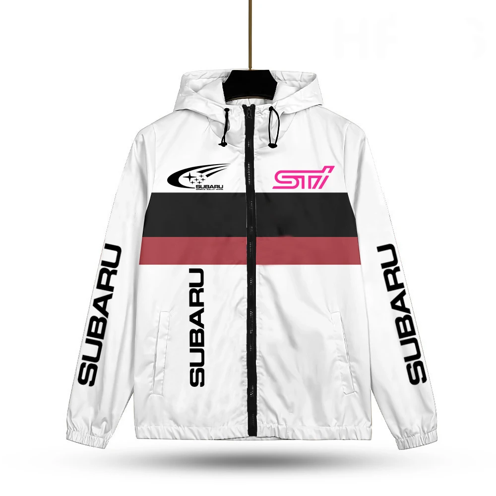 

New summer men's hooded sunscreen jacket, UV resistant thin SUBARU loose running casual fishing sunscreen suit