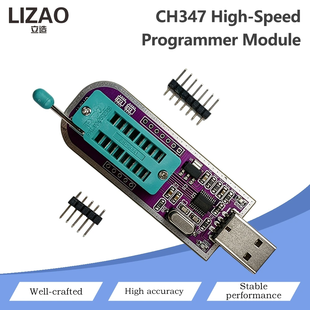 CH347 High-Speed Programmer Module USB SPI I2C Flash Burner 1.8V Level Adapter EEPROM Writer For BIOS Chip Reading Writing