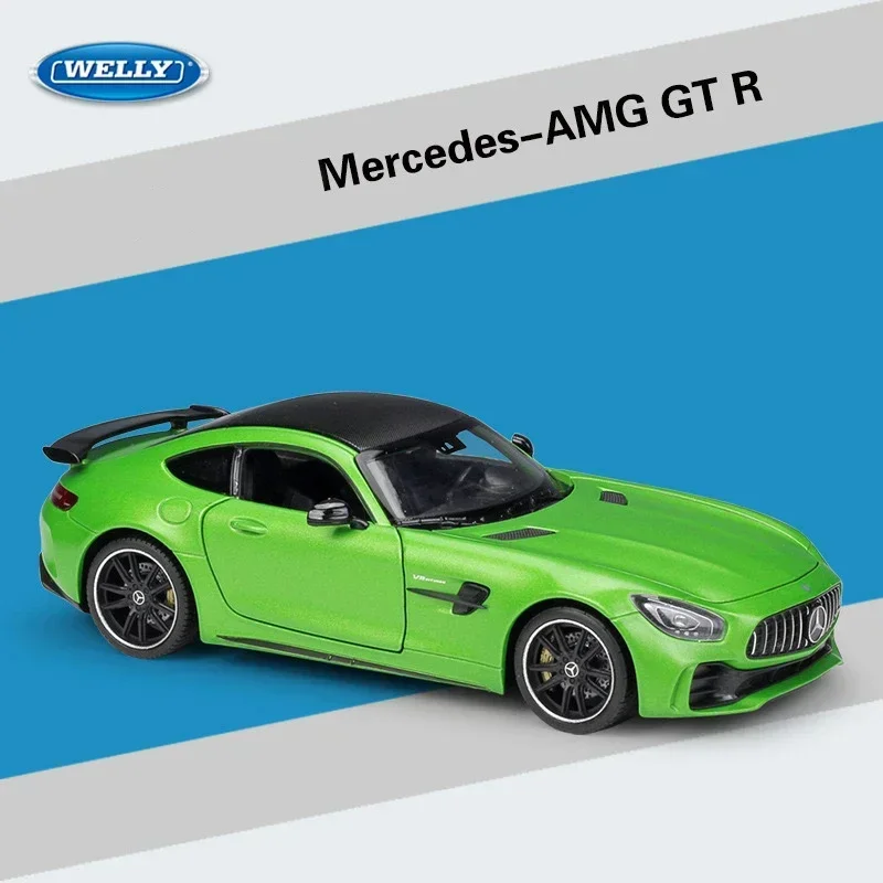 WELLY 1:24 Mercedes-AMG GT R Simulation Alloy Car Model  - Suitable for Children's Toys and Collections