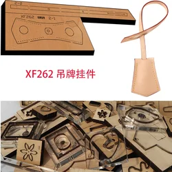 New Japan Steel Blade Wooden Die Tag Pendant Leather Craft Punch Hand Tool Cut Knife Mould XF262 Leather Tools