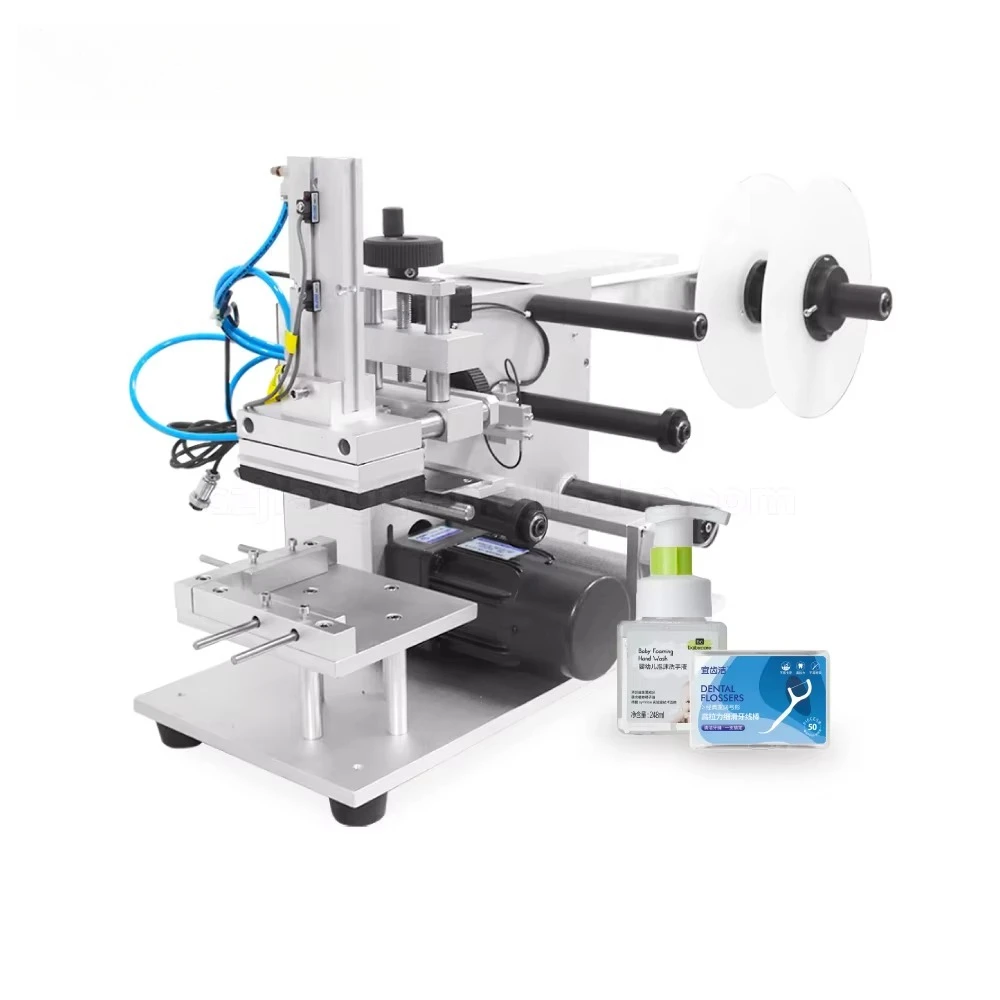 

Semi-Automatic Table-Top Electric Manual Labeling Machine For Flat Side Square Bottle Labeling Sticker Labeling Machine LT-60