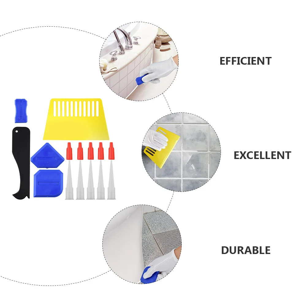 15 Stuks Breeuwen Tool Kit Plastic Grout Schraper Kit Remover Lijm Schraper Vullen Tool Thuis Naad Joint Cleaner