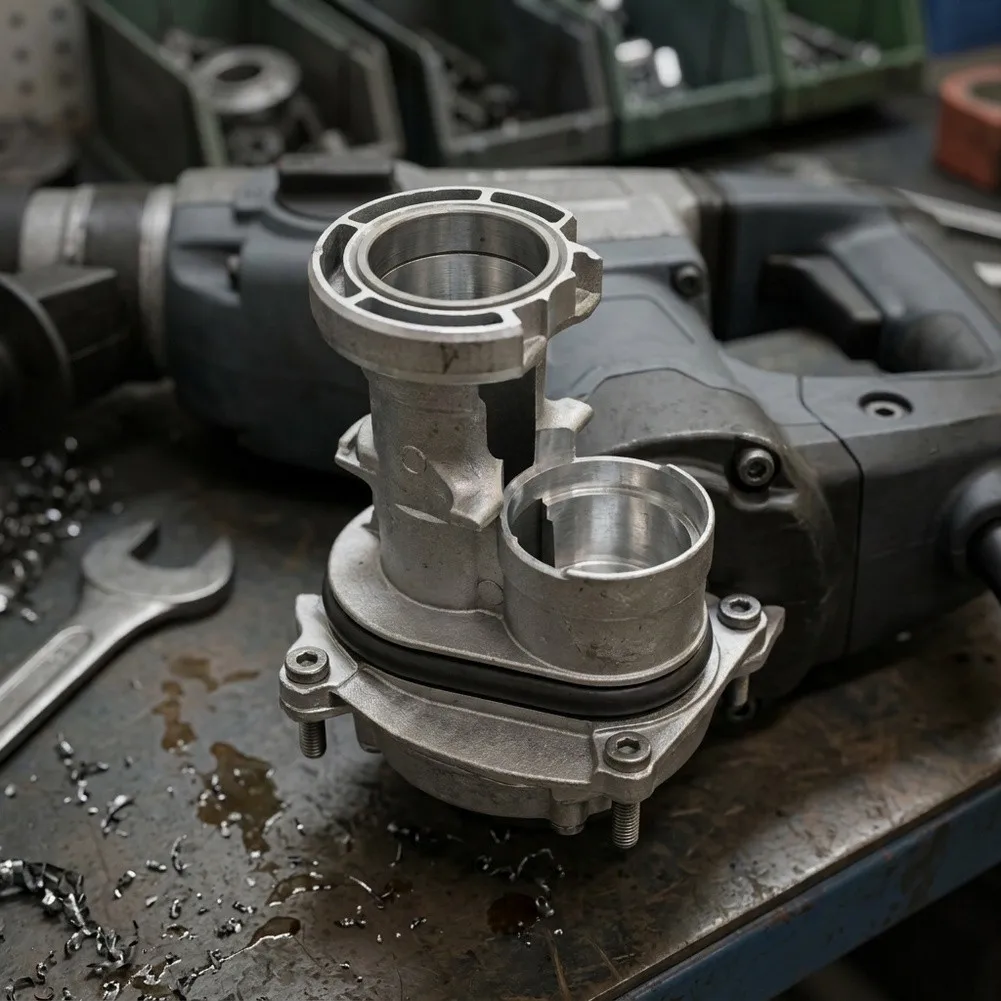 For Precise Operation Aluminum Base Stand Power Tool Base Replacement Aluminum Base Stand Power Tool Part Grey
