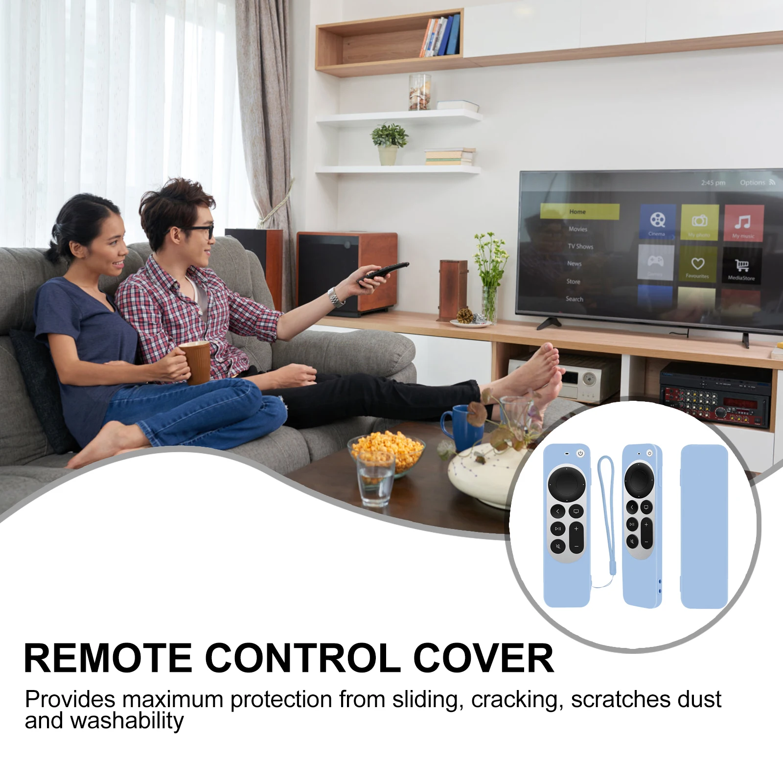 

Silicone Remote Control Case Colorful Controller Protector Shockproof Cover Full Accessory Compatible 4K Remote Easy
