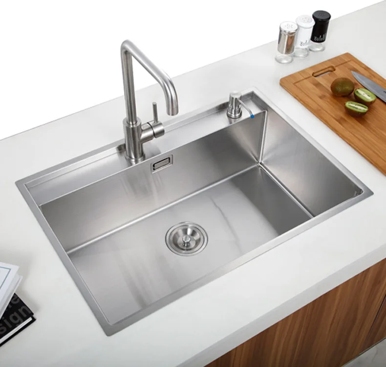 Factory direct supply American kitchen bathroom handmade sink 304 stainless steel single sink