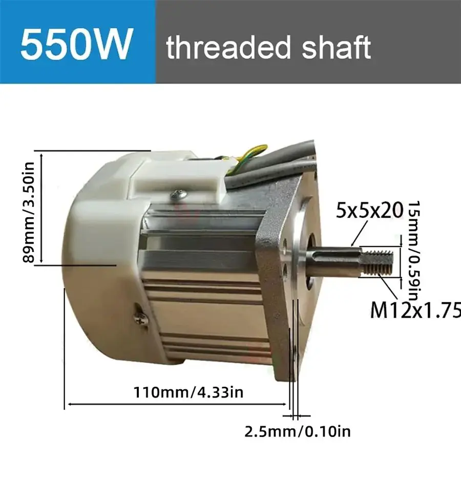 

LL550 Brushless Servo Motor Control Set 550W-2200W Speed Adjustment Belt Sander Motor For Industrial Sewing Machine Lathe Motor