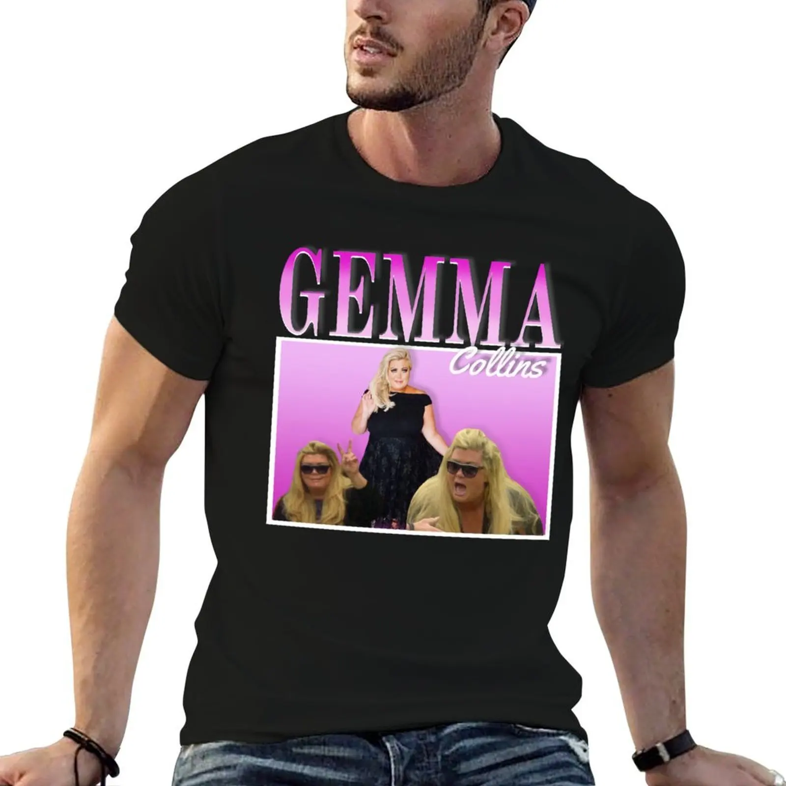 Gemma Collins 90s Vintage T-Shirt heavyweights blue archive mens big and tall t shirts