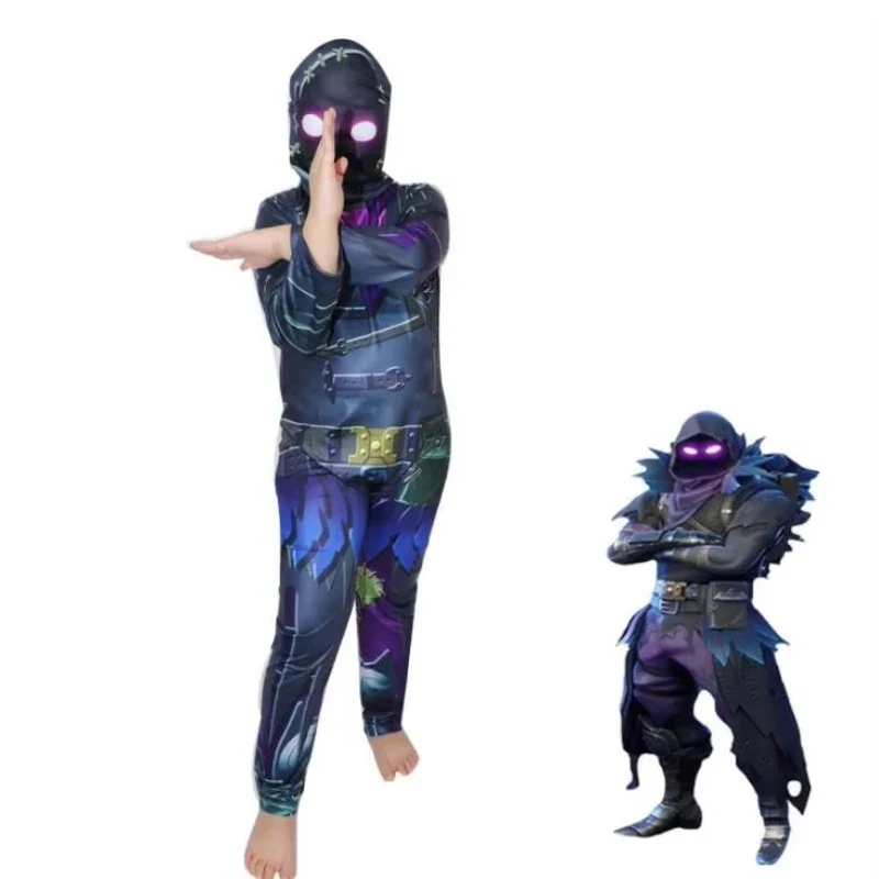 

CyKids Skull Trooper Skin Decoration Boys Character Clown Cosplay Clothes Halloween Costumes Ninja Party Funny Clothing