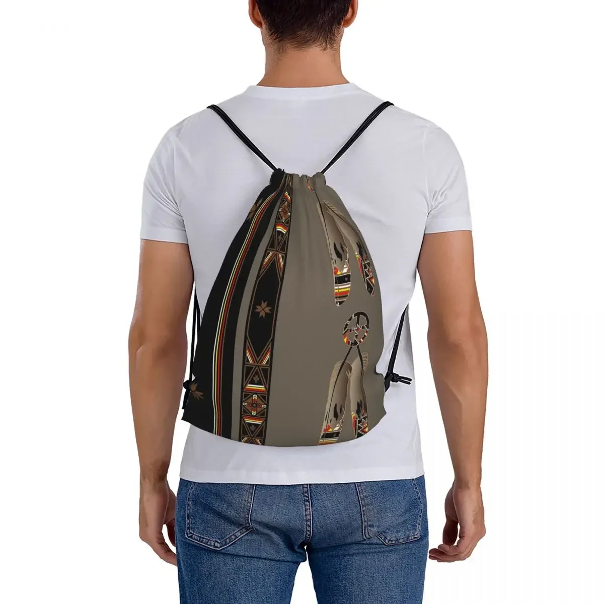 Zaini Lakota Design Borse casual portatili con coulisse Borsa con coulisse Borsa sportiva tascabile BookBag per uomo donna scuola