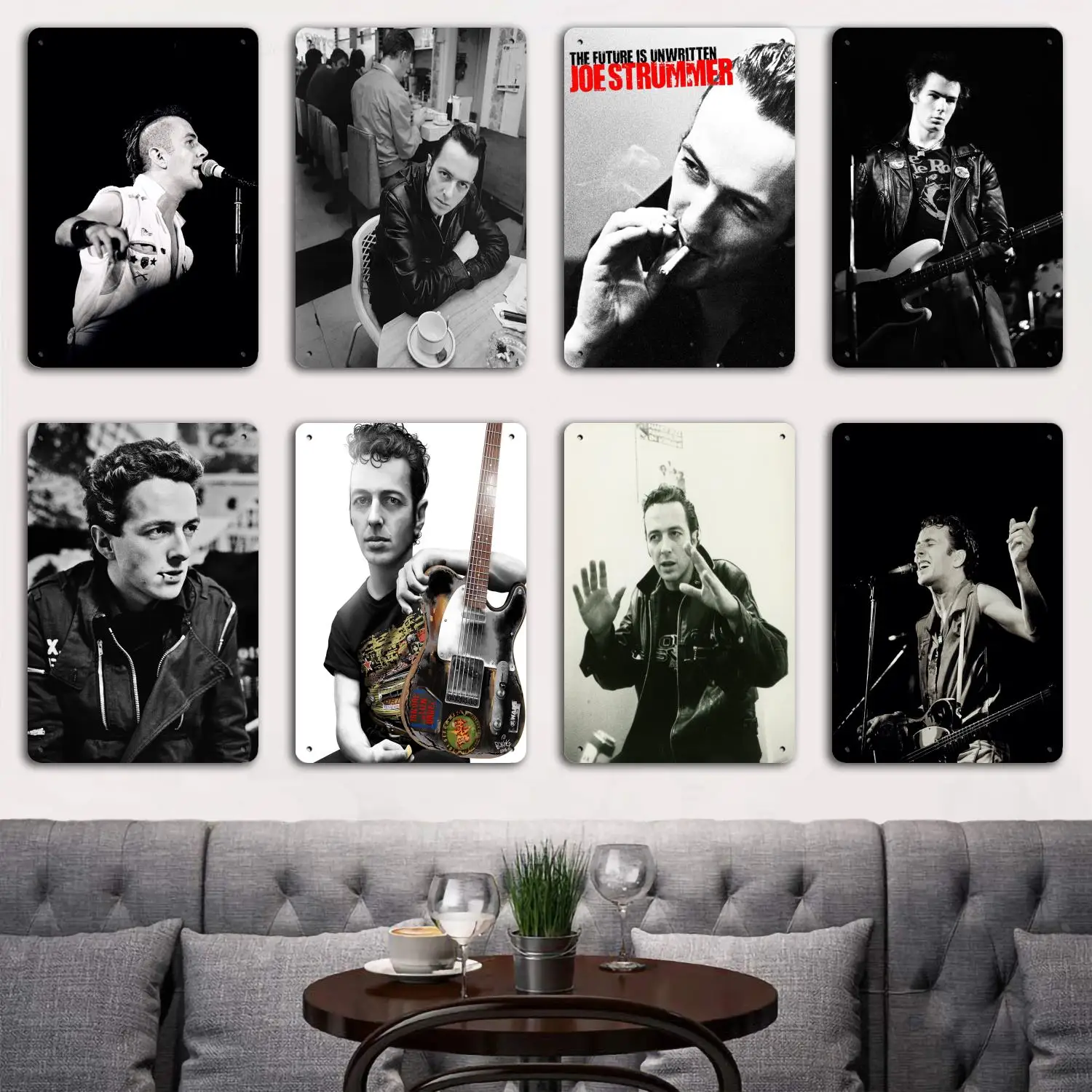 Joe Strummer poster Tin Metal Plaques and Signs Wall Decor, Captain Poster, Vintage Decor, Bar, Pub, Club, Wall Decoration