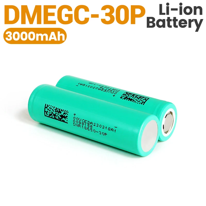 DMEGC INR18650-30P 3.6V 3000mAh High-Discharge Rate Battery for Power Tools - Top Brand a Grade 1-100PCS/LOT