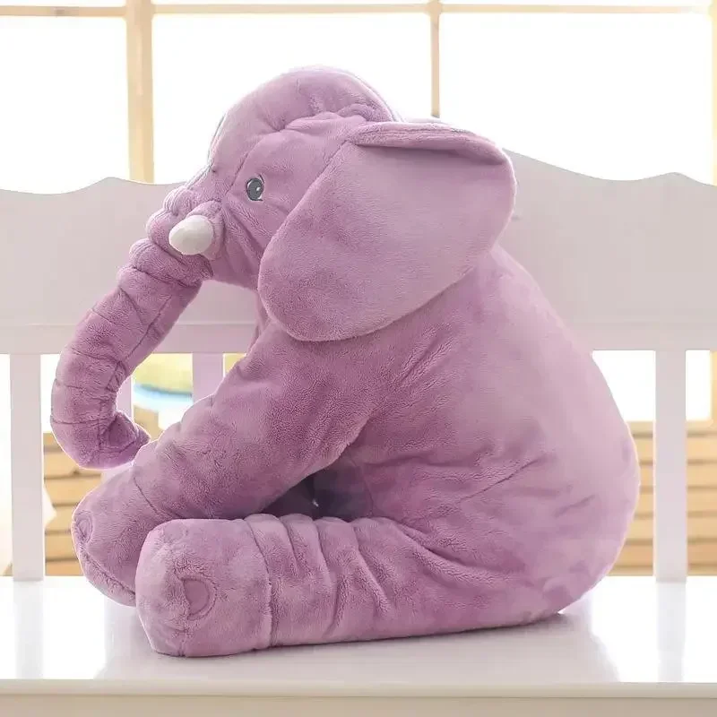 40cm/60cm Soft Comfort Elephant Plush Toy Accompany Sleeping Baby Sleep Child Pillow Leather Shell