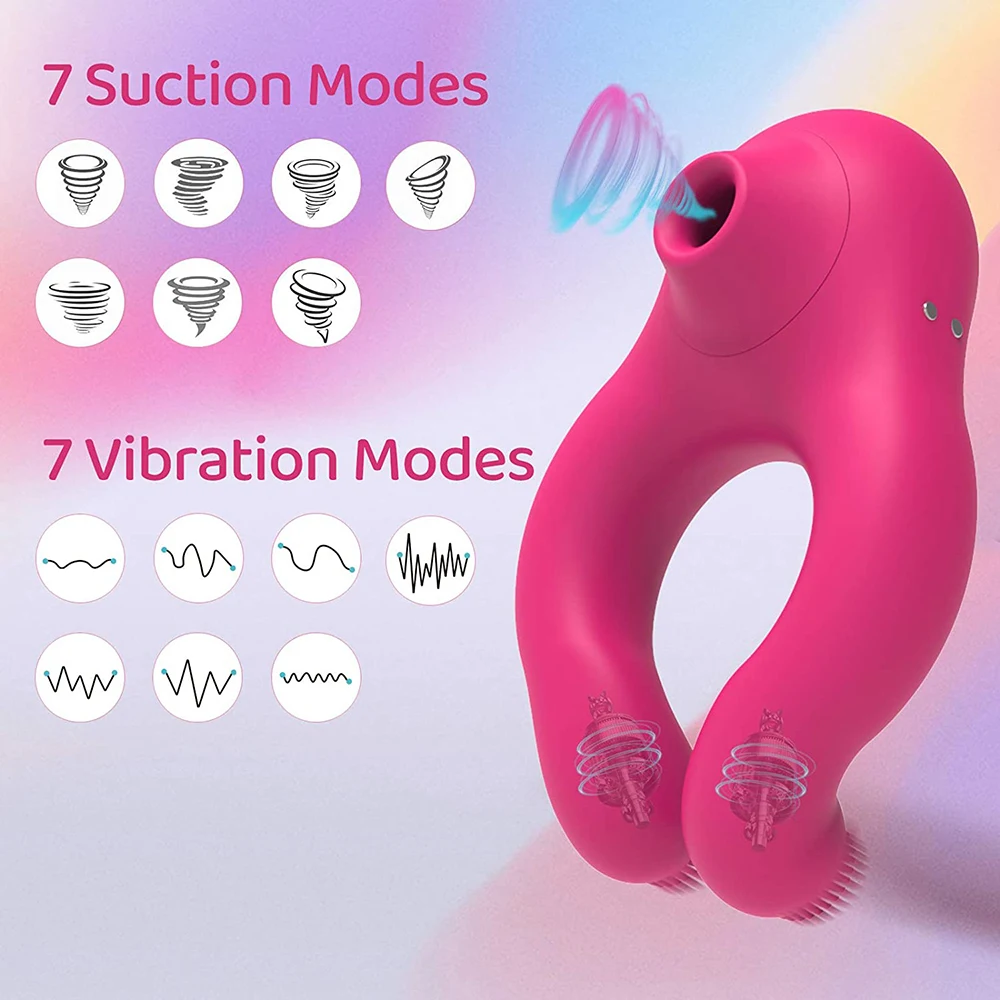 Penis Cock Ring Vibrator For Women Clitoral Stimulator Clit Sucker Sex Delay Ejaculation Dick Enlarger Ring Toys For Men Couples