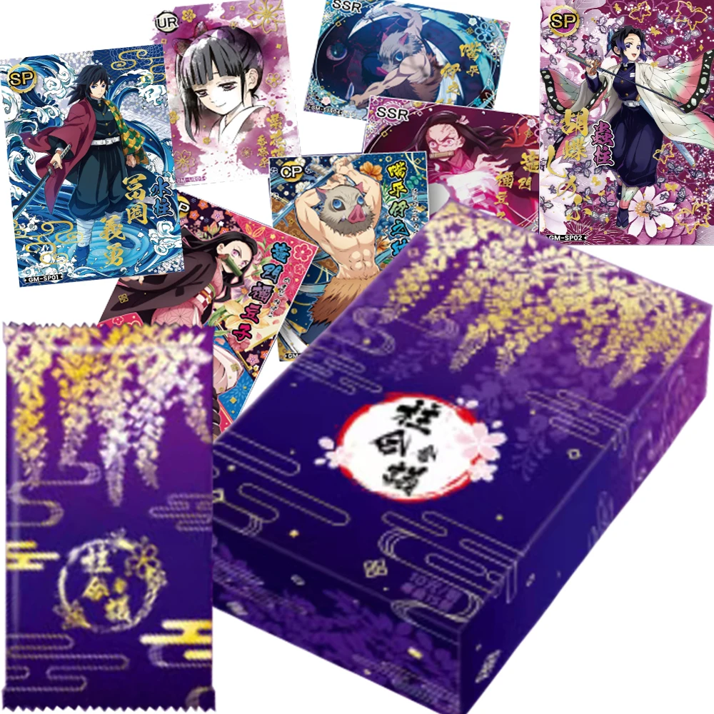 

Популярные коллекционные карты аниме «Убийца демонов» Tomioka Giyuu Kamado Tanjirou, изысканные художественные нарисованные вручную карты, подарки на день рождения для детей