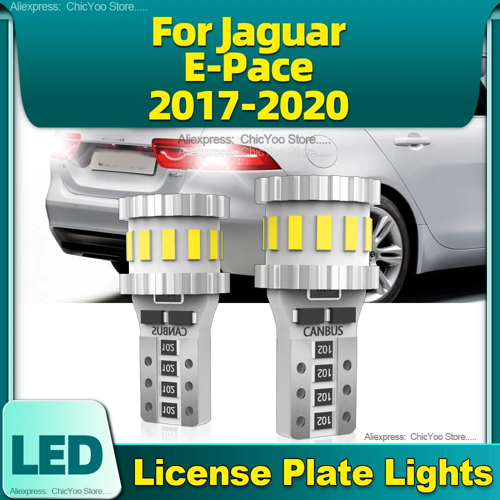 

2Pcs LED T10 Bulbs 12V W5W Canbus Car Lamp License Plate Lights 6000K White For Jaguar E-Pace 2017 2018 20192020