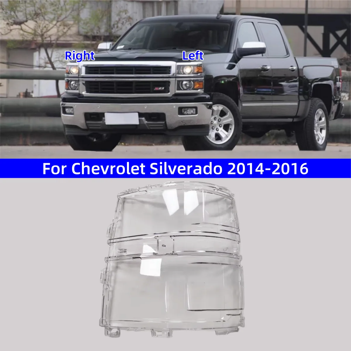 

For Chevrolet Silverado 2014 2015 2016 Accessories Head Lamp Cover It has good transparency and light transmission
