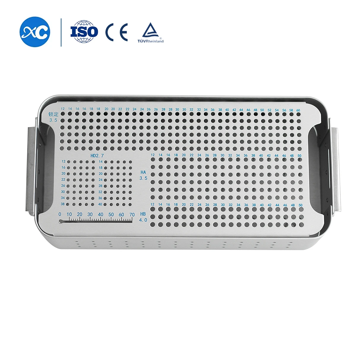 Orthopedic Surgical Implants 2.7mm 3.5mm 4.0mm Locking and Cortical Bone Screw Container Sterilization Box