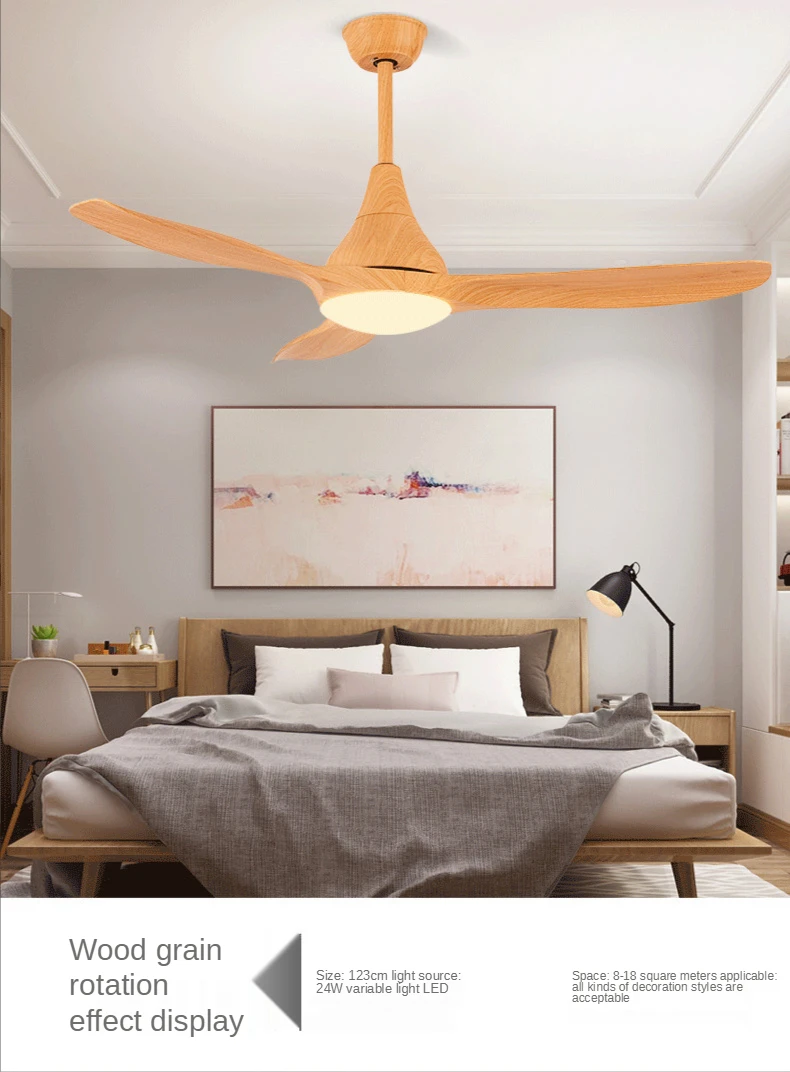 Ventilatore da soffitto da 220 V 48 pollici Ventilatori con luci Telecomando Plafeling Ventilateur de plafon Camera da letto Ventola di raffreddamento Lampada Deckenventilator
