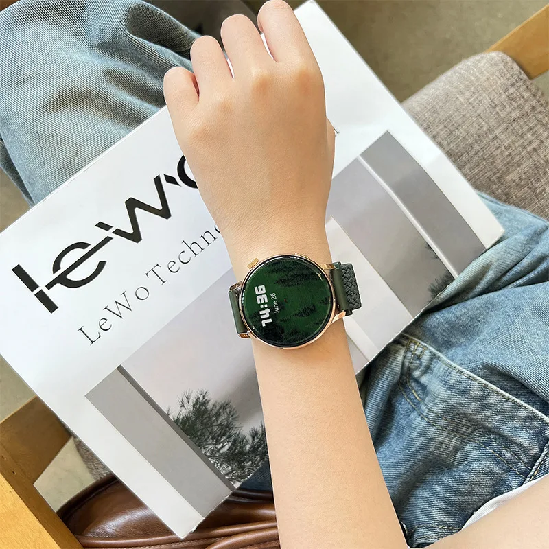 22 مللي متر مشبك مغناطيسي معصمه مناسبة لساعة هواوي 5 46 مللي متر الأحجار الكريمة النايلون حلقة حزام لساعة هواوي GT5pro 5 4 3 46 مللي متر