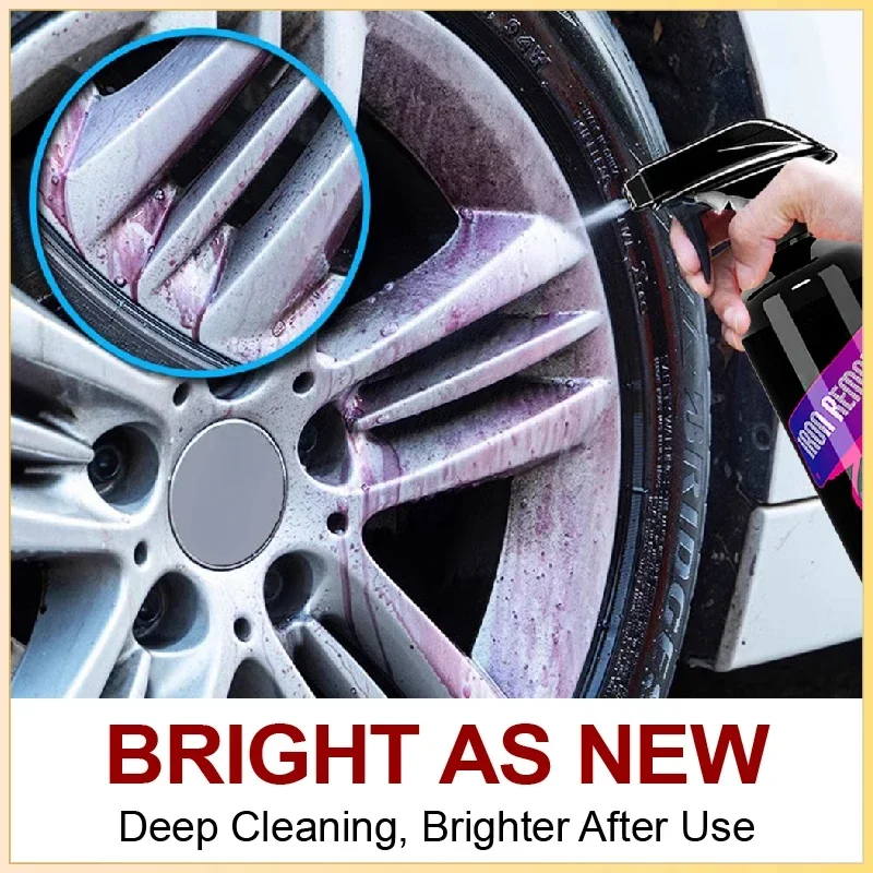 Iron Remover Spray Car Wheels Rim Cleaner Multi Purpose Rust Remover Brake Paint Protect Metal Dust Iron Powder Remover Car Care