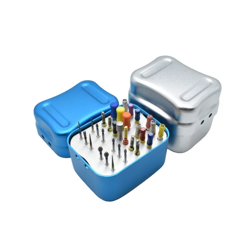 

F053 Держатель эндофайлов для дезинфекции зубов, металлическая коробка, 30-точечный автоклав, стерилизатор, футляр, боры для инструментов для ухода за полостью рта, разные цвета