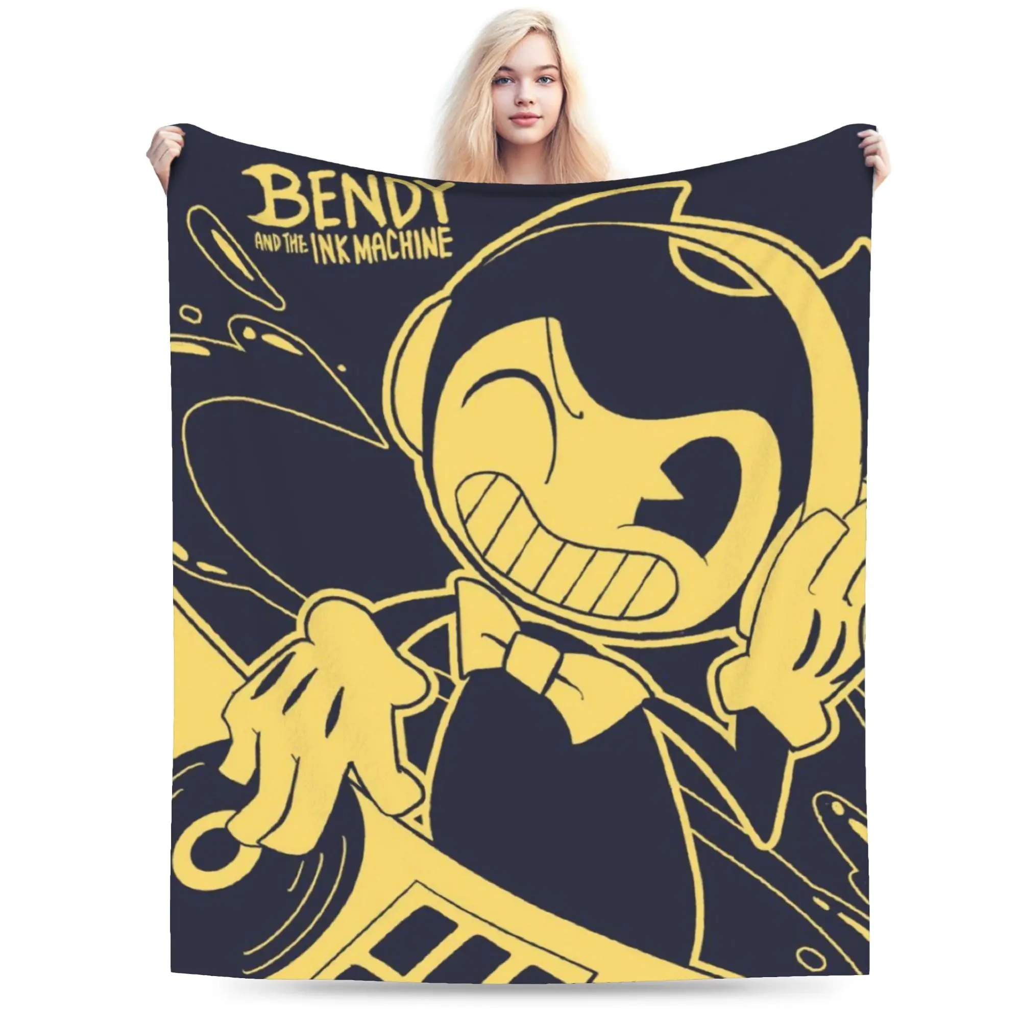 Bendys And The Dark  Blanket Velvet  Relax Lightweight Thin Throw Blanket for Bedding Plush Thin Quilt