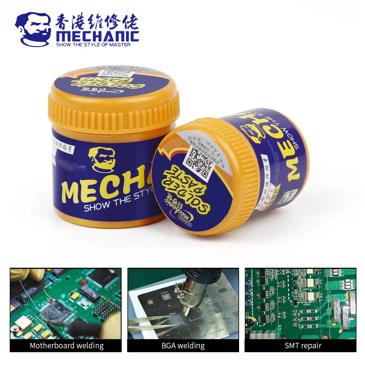 MECHANIC VxS35 Series 217℃ Tin Solder Paste Lead-Free Environment Friendly Soldering Flux for Electronic Component Phone Repair