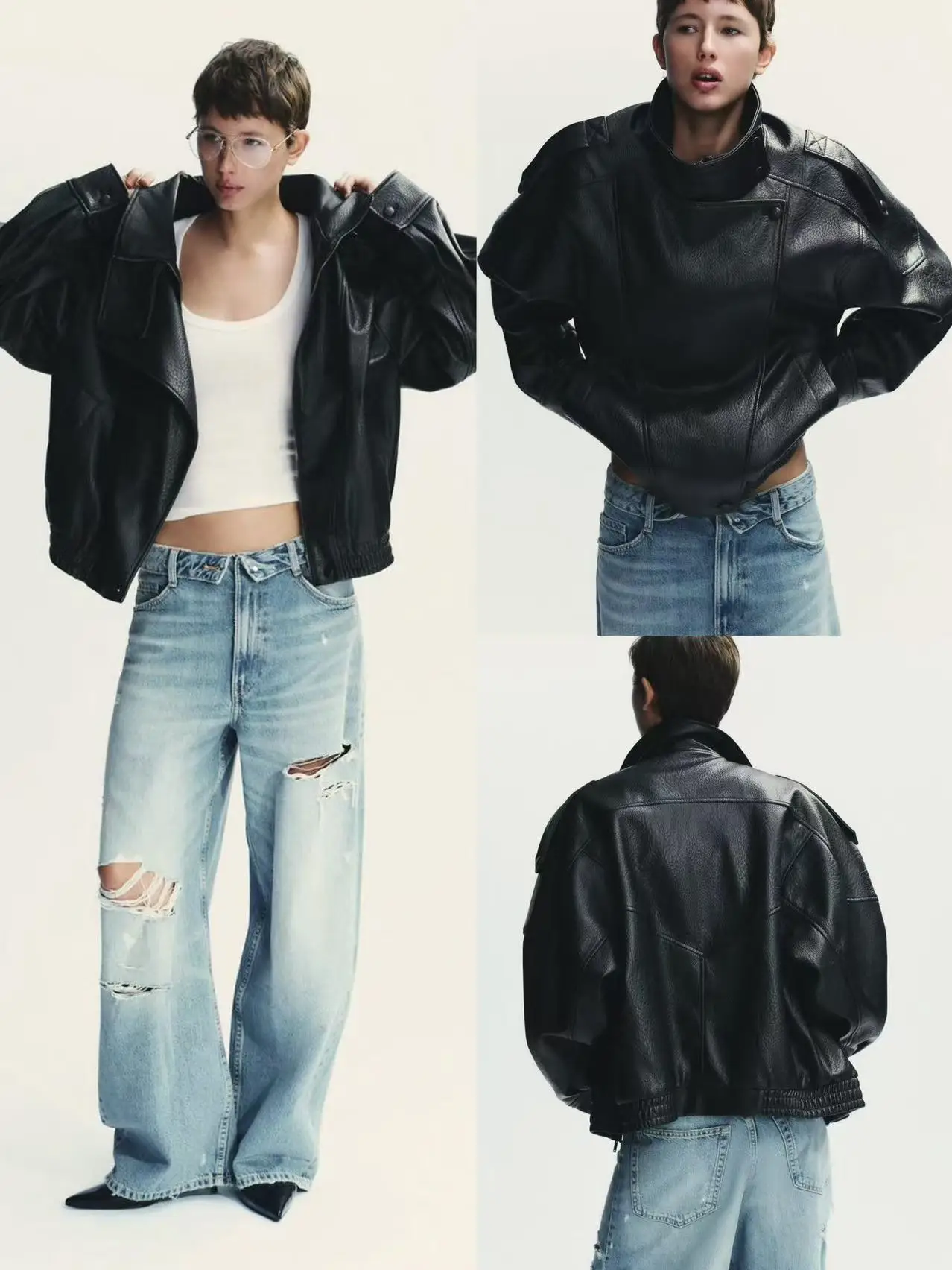 Autunno 2025 Cappotto lungo da donna in ecopelle Jaet con colletto alla coreana Materiale PU Pendolarismo Sle Vestibilità ampia Chiusura con cerniera