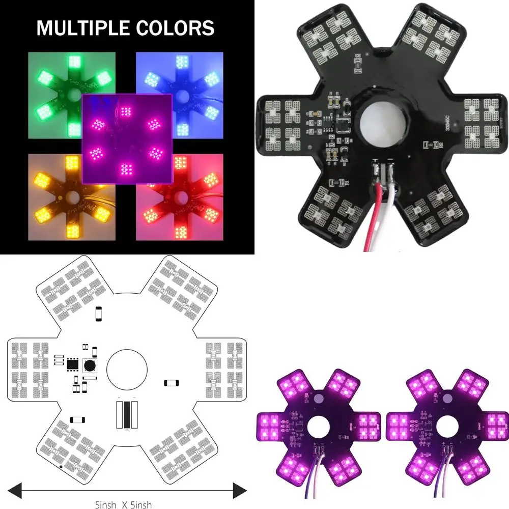 

2-Pack LED 5 Hexagon Air Cleaner Lights, IP67 Waterproof, 12-24V for Trucks, Trailers, RVs, Campers