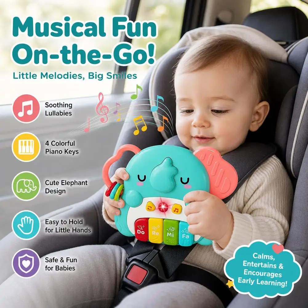 Cute Animal Electronic Piano Keyboard Toy for Kids Multi-Mode Sound Effects Educational Music Instruments Gift