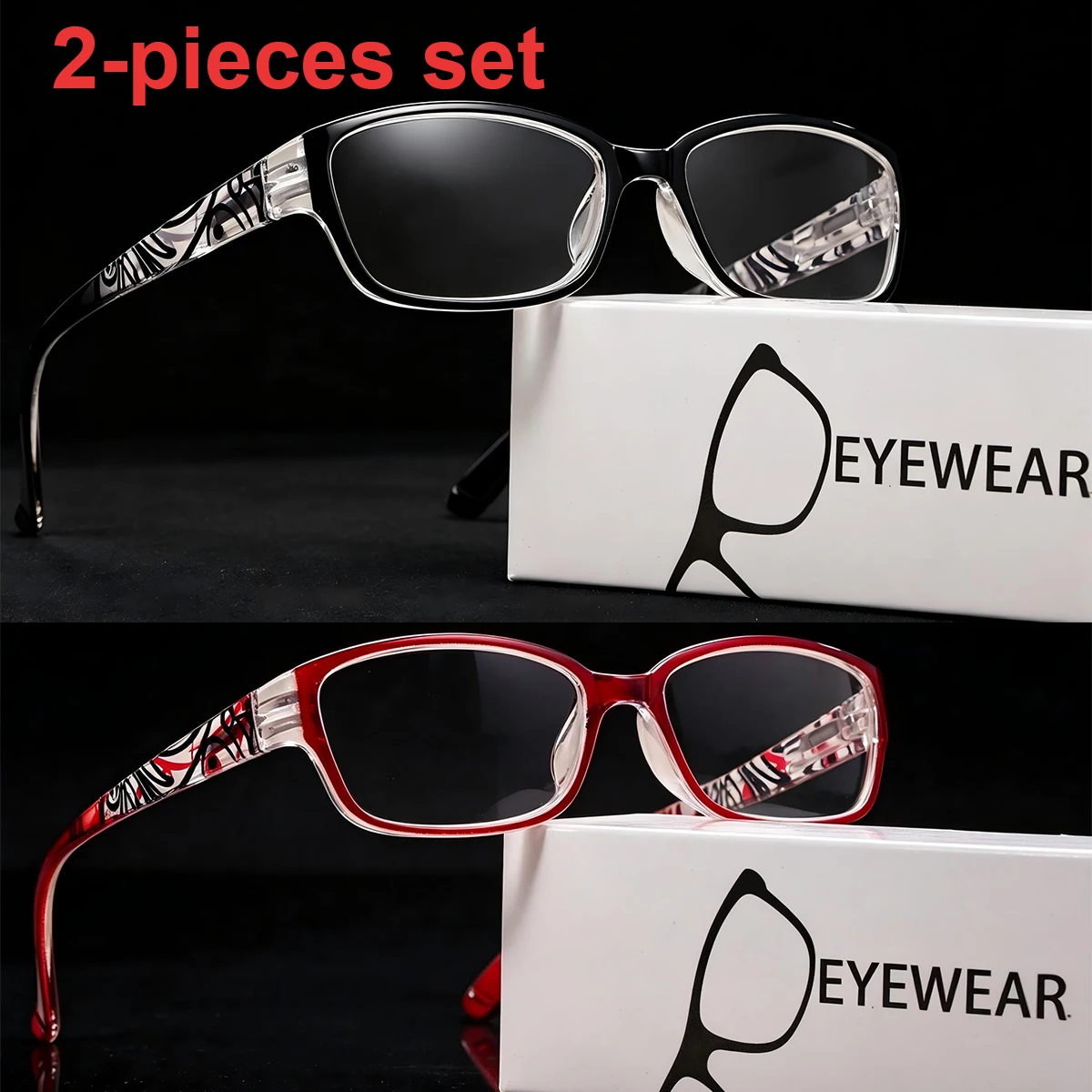 Smart Auto Focus Reading Glasses for Men Women, Intelligent Zoom Anti Blue Light Computer Reading Eyewear +0.5 to +2.5 L3