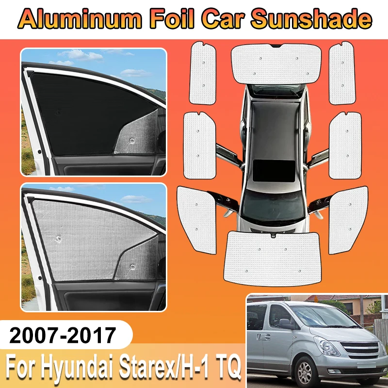 

For Hyundai Starex H1 Accessories Huiyi iMax TQ 2015 2007-2017 Car Sun Shade Window Covers Aluminium Foil Baffle Auto Accesorios