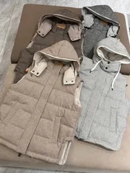 Autumn-winter casual reversible goose down vest