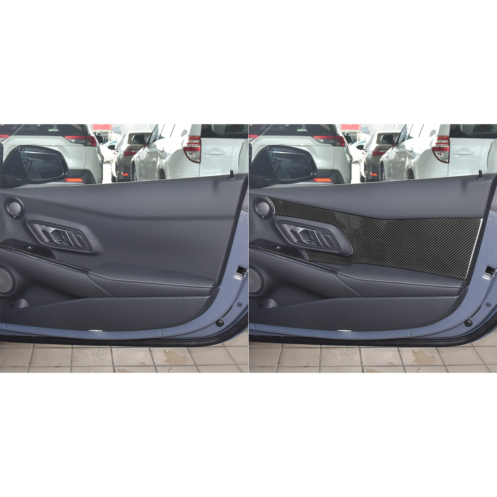 For Toyota Supra A90 2019 2020 2021 2022 Carbon Fiber Inner Door Panel Protector Cover Trim Car Interior Accessories Sticker view 3