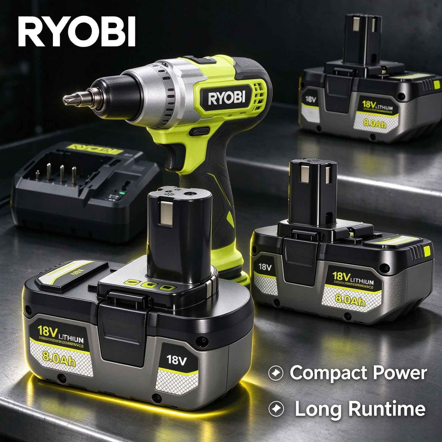RYOBI One+ 18V 4.0Ah 6.0Ah 8.0Ah Lithium Replacement Battery RB18L60 RB18L80 Long Standby Time Battery For Garden Cultivator