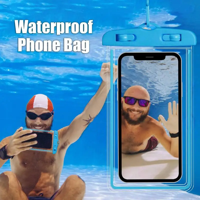 Cell Phone Beach Pouch Water Proof Cellphone Dry Bag Waterproof Phone Holder Clear Cellphone Dry Bag High Visibility Portable