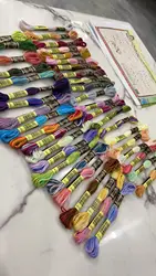 Variegated Cotton Thread 8.7Yards  /pcs Color Variation Embroidery Floss Multicolor Cross stitch 6 strands DMC Colors
