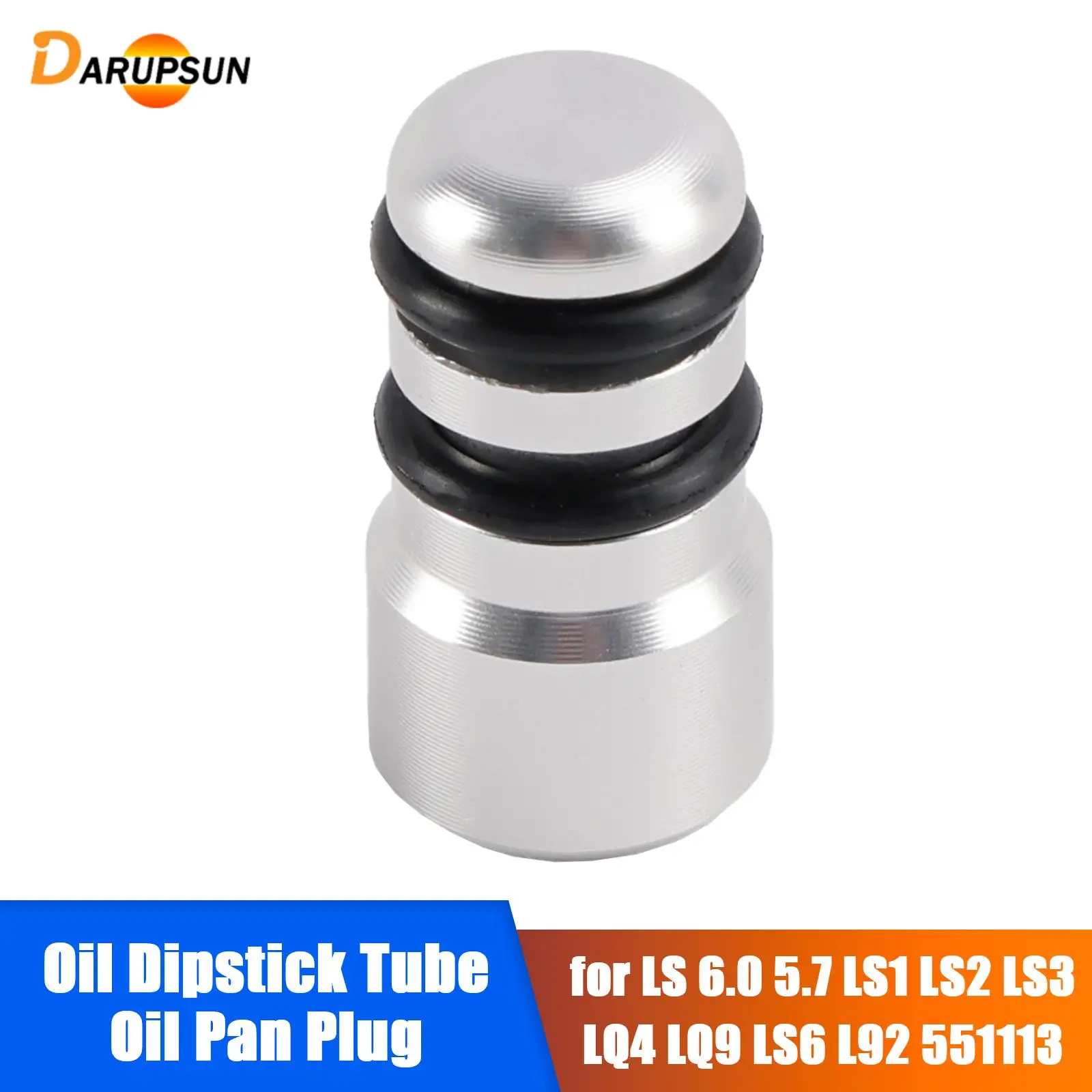 Darupsun Oil Dipstick Tube Oil Pan Plug for LS 6.0 5.7 LS1 LS2 LS3 LQ4 LQ9 LS6 L92 551113