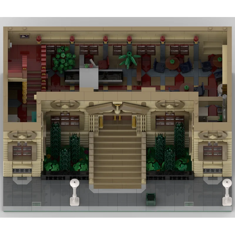 Street View Model Moc Bouwstenen Koninklijk gerechtsgebouw Modelbouwtechnologie Modulair blok Kerstmis DIY Speelgoed Vakantiecadeaus