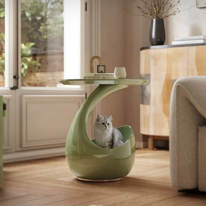 

Italian minimalist dopamine creative pet side few cat litter living room home designer storage mini coffee table