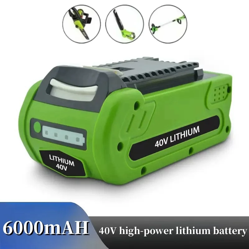 NEW 6000mAh G-MAX 40V Li-ion Replacement Battery for GreenWorks 20302 20672 20202 20322 20262 29302 29463 Rechargeable Battery